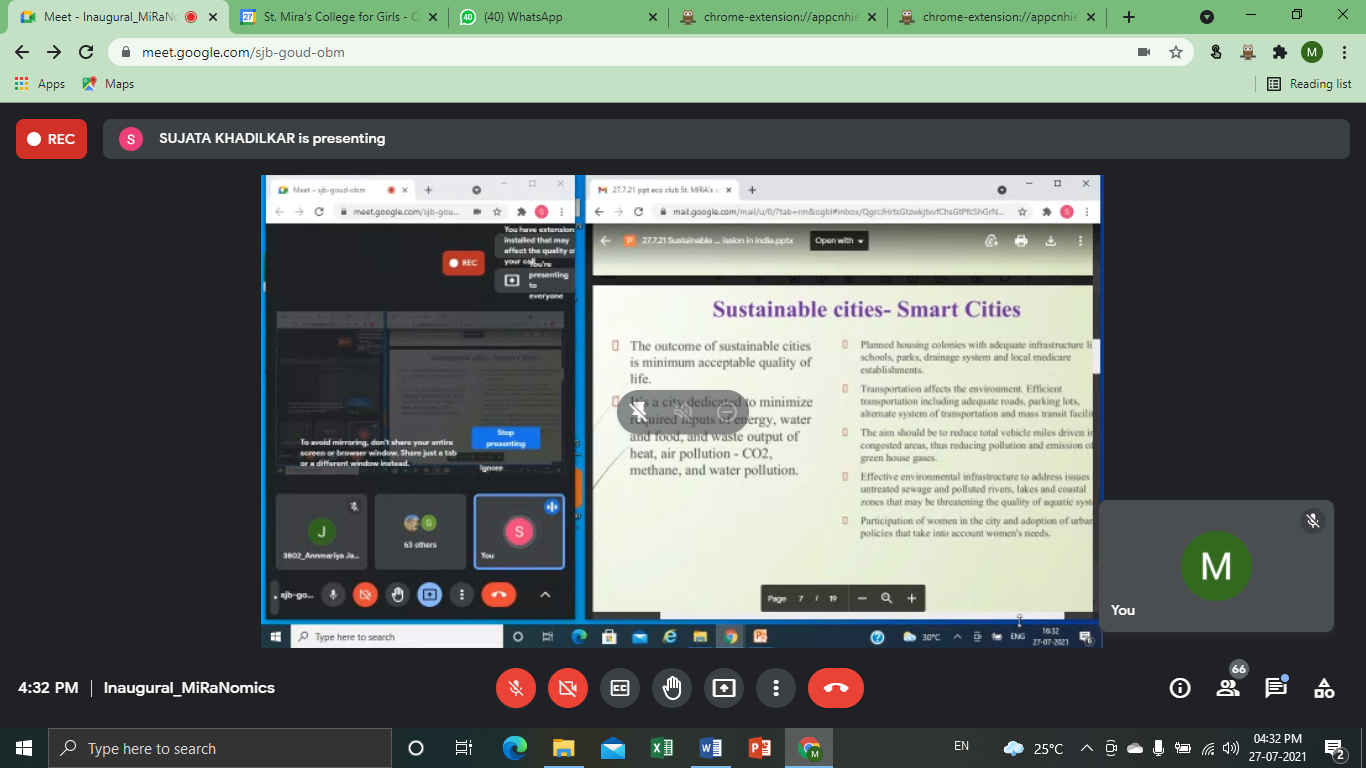 MiRaNomics inaugural_presentation on smart can be sustainable